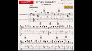 Video thumbnail of "El viejo parrandero (Punteo) - Los primorosos(partitura y tablatura) (Merengue campesino)"