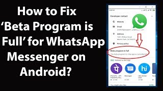 How to Fix 'Beta Program is Full' for WhatsApp Messenger on Android? screenshot 2