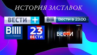 История заставок «Вести +»/«Вести в 23:00»/«Вести с Алексеем Казаковым»/«Вести 23»