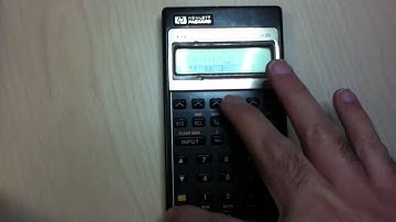 Hesap Makinesi : HP 17BII *TEST*