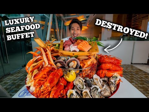 LUXURY Hotel Seafood Buffet DESTROYED   Pro Eater Vs AYCE Buffet!   MASSIVE Seafood Platter Mukbang!
