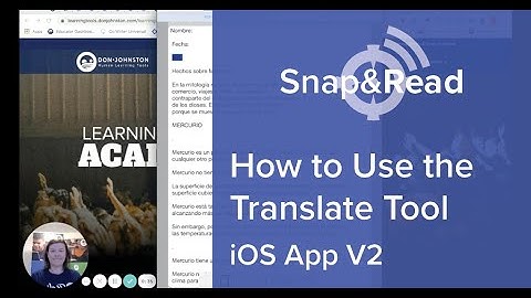 Snap&Read: How to Use the Translate Tool in iOS