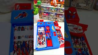 Filling jumbo pencilbox with spiderman stationery ✨️ #cute #asmr #stationery #shorts #youtubeshorts screenshot 5