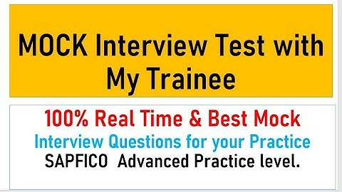 SAP FICO MOCK INTERVIEW PRACTICE | SAP FICO TEST Practice 1| Job Based Training