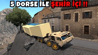 Şehi̇r İçi̇ne 5 Dorse Askeri̇ Yük İle Gi̇rdi̇k 8X8 Oshkosh Helmett Mod