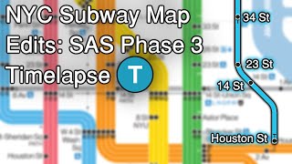 NYC Subway Map Edits: 2 Av Subway Phase 3 [Timelapse] - Experimental Map screenshot 5