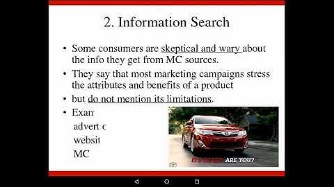Marketing 1: Ch 3.1.3 - Information Search