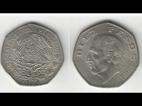 MEXICO 10 Pesos Coin 1981 VALUE