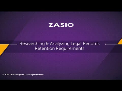 Researching and Analyzing Legal Records Retention Requirements