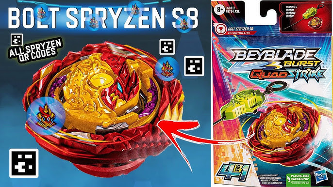 TURBO SPRYZEN S4 QR CODE + ALL SPRYZENS BEYBLADE BURST TURBO APP QR CODES 