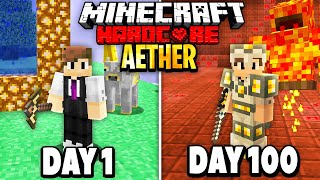 I Survived 100 Days of HARDCORE Minecraft in the AETHER...