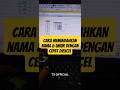 cara memindahkan nama &amp; umur dengan cepat diexcel #excel #exceltips #tutorial