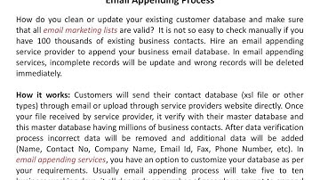 Use Email Appending Services to Reduce your Email Marketing Budget