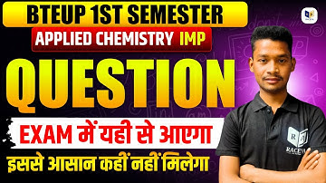 Applied Chemistry Important Questions 1st Semester Polytechnic | BTEUP Exam 2025 | Raceva Semester