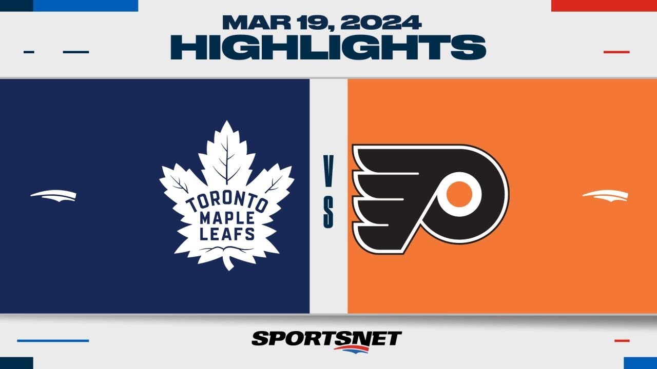 NHL Highlights  Maple Leafs vs. Flyers - March 19, 2024 