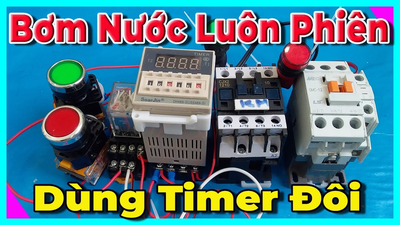Mạch Điều Khiển Động Cơ Chạy Luôn Phiên Dùng Timer Đôi DH48S-S - YouTube