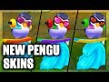 All New Pengu Ward Skins - Pool Party Theme Skins (League of Legends)