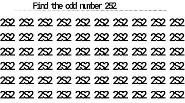 How Fast Can YOU Find the Hidden 252