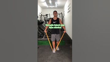 Elevação lateral com faixa elástica - prof. Matheus Gomes #shorts