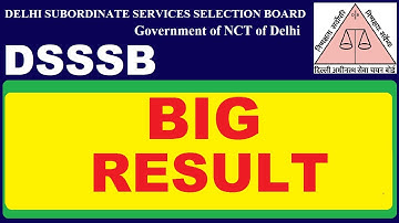 DSSSB BIG Result Released | Subham Sen