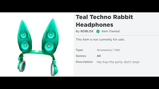 MAY* ROBLOX PROMO CODES, THE TEAL TECHNO RABBIT HEADPHONES