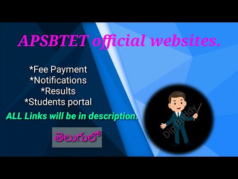 Official websites of apsbtet|Official websites for AP diploma students|Apsbtet fee payment link