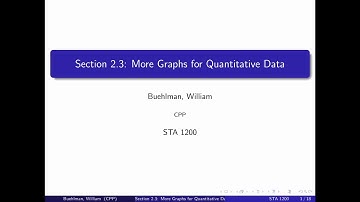 Section 2.3 More Graphs for Quantitative Data