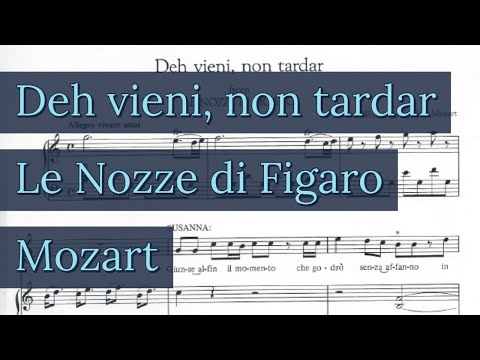 Deh vieni, non tardar Piano Accompaniment Karaoke Mozart Le Nozze di Figaro Soprano Aria