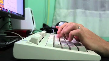 IBM Model M Space Saving Keyboard (SSK) Blue Label Bolt Modded Typing Sound Test #1