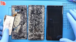 ผ่านจากรถบรรทุก !!! | สำหรับ Samsung Galaxy Note 8 หน้าจอแบตเตอรี่กลับฝาครอบแก้วเปลี่ยน