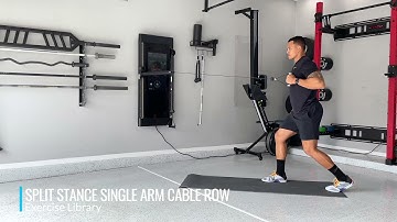 Split Stance Single Arm Cable Row
