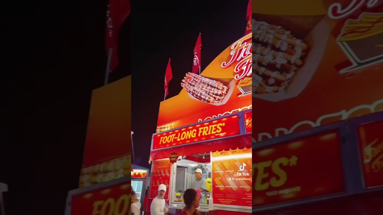 Foot Long Fries At CNE Toronto Canada Shortvideo Cne