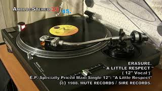 Erasure: " A Little Respect."  ( 12" Vocal ) ... En Vinyl Maxi Single 12" ¡¡¡