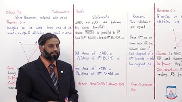 Class 9 - Mathematics - Chapter 16 - Lecture 2 - Theorem 3.4 - Allied Schools