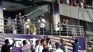 SRK,Abram \& Suhana during IPL (in Eden Garden)