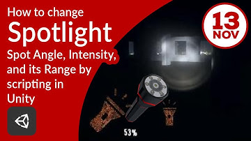 How to change spotlight spot angle, intensity and its range by C# scripting in Unity