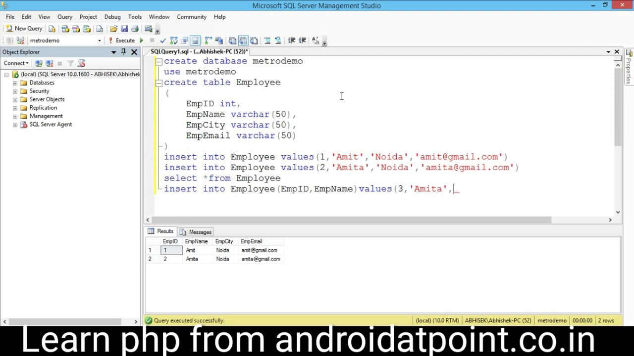 Sql Tutorial Inserting Data Into Tables How To Insert Record In Sql