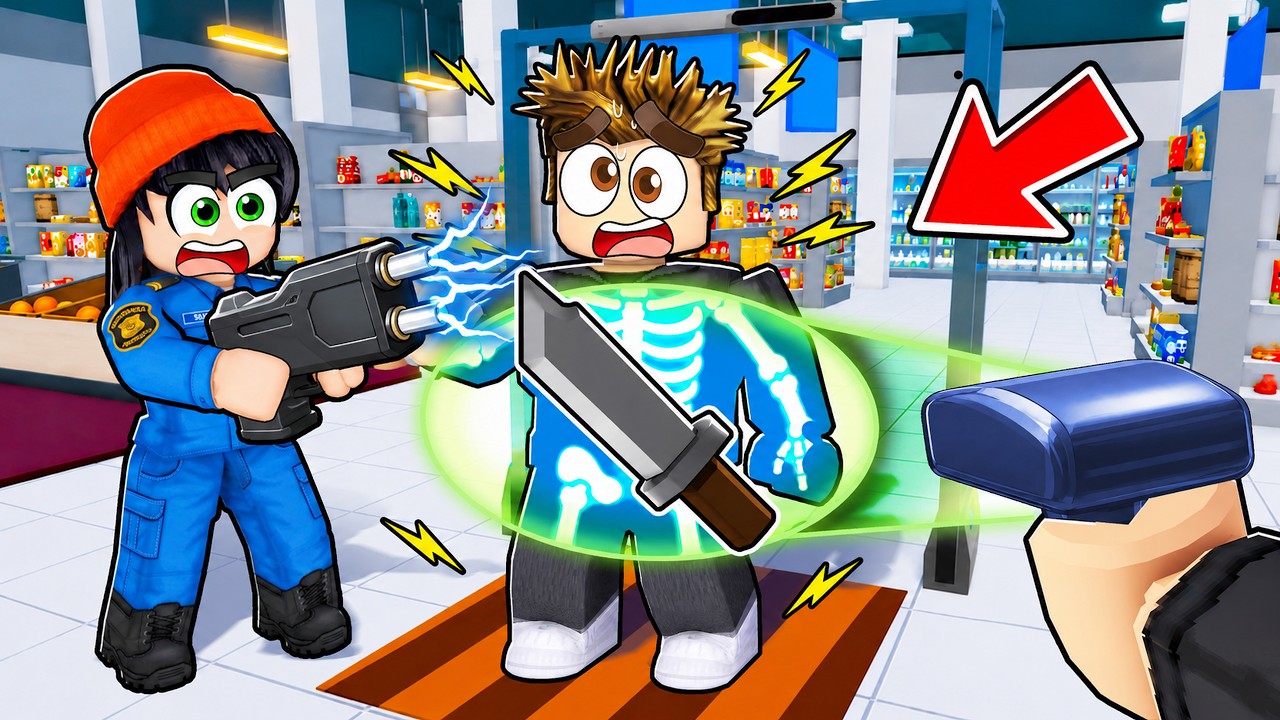 ROBLOX SECURE THE SUPERMARKET WITH ALEXA! (FUNNY)