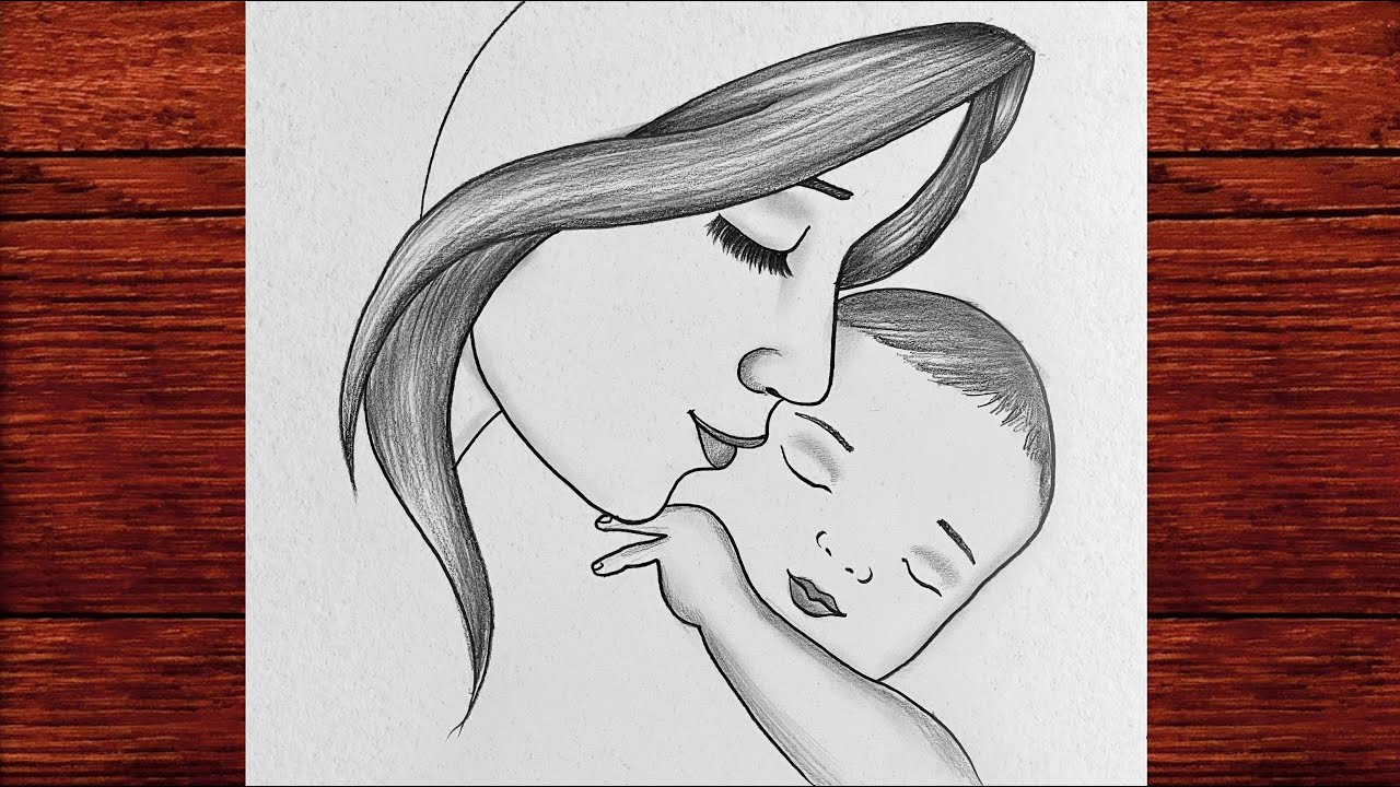 Sketch Illustration For Mothers Day Mom Hugs Her Daughter Daughter Holding  A Hare Toy Parentchild Relationship Monochrome Vector Sketch Isolated On A  White Background Stock Illustration - Download Image Now - iStock