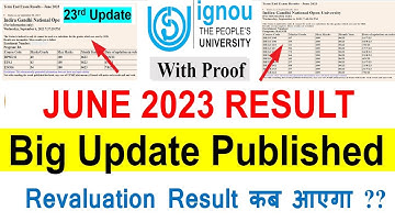 😮{Breaking News}June 2023 Result Big Update Published | Revaluation Result  कब आएगा ?? | 23rd Update