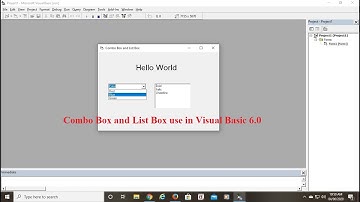 Visual Basic 6.0:- List Box and Combo Box