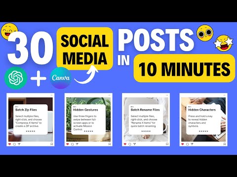 How to Create Social Media Content in Bulk Using ChatGPT: 10 minutes – 30 posts