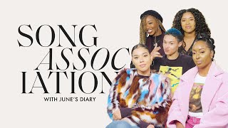 June's Diary Sings Beyoncé, En Vogue and Katy Perry In A Game Of Song Association | ELLE screenshot 2