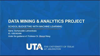 Data Mining Project: School Budgeting with Machine Learning