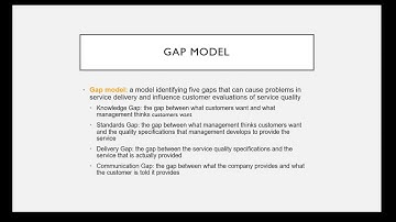 Service and  Gap Model