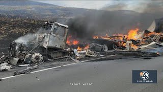 FIREWATCH: Wildfire near Kittitas started by semi-truck, I-90 impacted