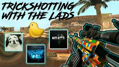TRICKSHOTTING WITH THE LADS! (Ft. Duck, Feitz, Manta, & Daruler)*Bullet Force*