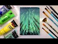 How to paint northern lights | Easy in 5 minutes | acrylic painting | tutorial