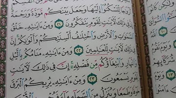 تنويه في سورة الروم الصفحة 406 كلمة (لِلْعَالِمِيْنَ)
