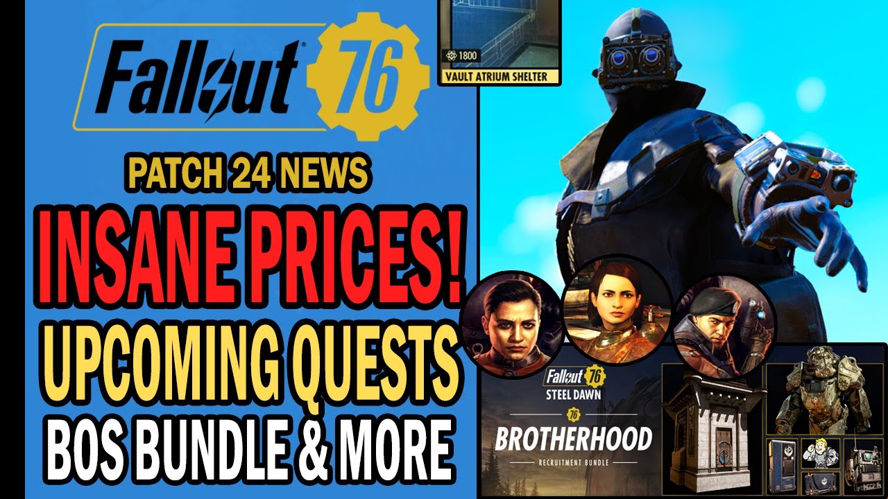 Insane Prices! BOS Bundle, Fractured Steel Quests, Knight & Scribe Promotions | Fallout 76 News